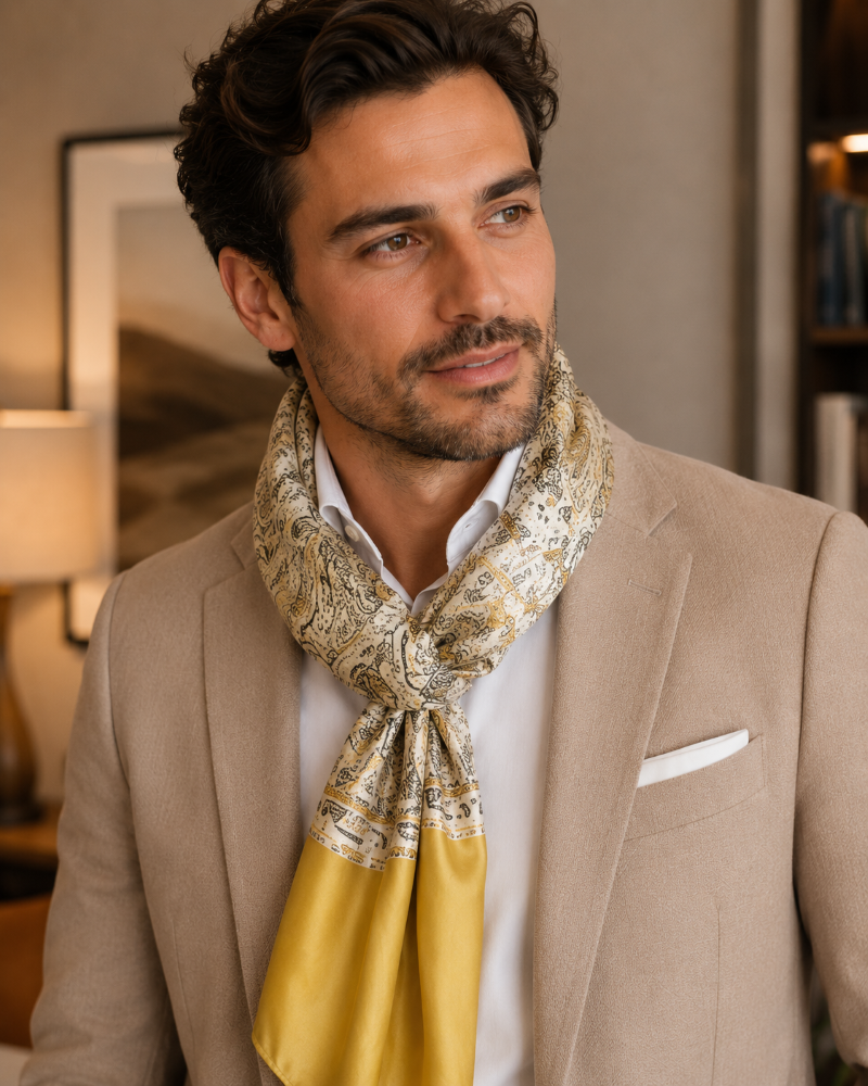 Silk voile scarf